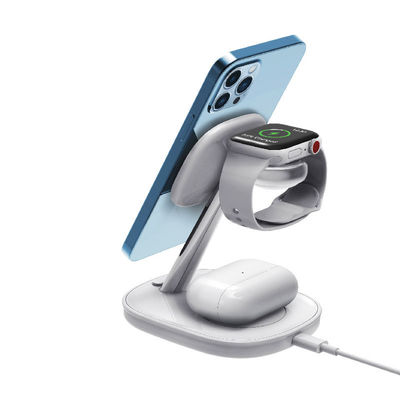 качество  Mobile Phone 15w 4 in 1 Magnetic Wireless Charger Holder for Iphone Apple Watch Airpods 4 in 1 Wireless Charging завод