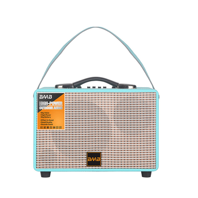 Wooden loudspeaker aux. new 2023 carbon woofer speaker bluetooth party player guitar player PORTABLE smart wireless blue battery Jbl