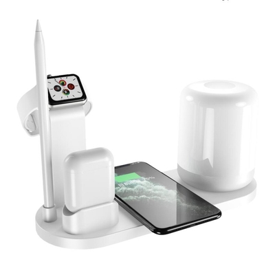 Smart Watch 10W Multifunctional Fast Qi Wireless Charging Pad Led Desk Lamp With Wireless Charger