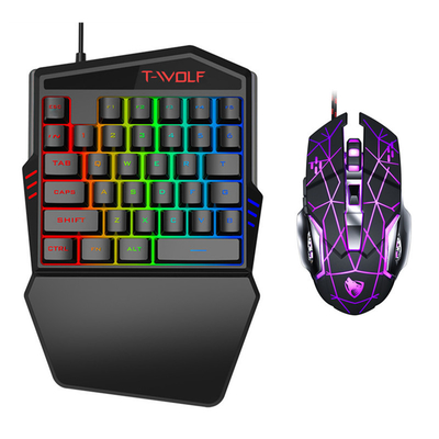 Keypad 35 One Key Colorful Backlight RGB Backlight RGB Hand Gaming Keyboard Gamer Customizable Ergonomic Mechanical Cable Set
