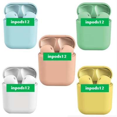 Noise/comfortable perfect/waterproof/noise canceling/mini 2021 original portable Audifonos Wireless Earphone I12 Matte Earphone True Wireless Macaron Earbuds TWS inpods12 Inpods 12