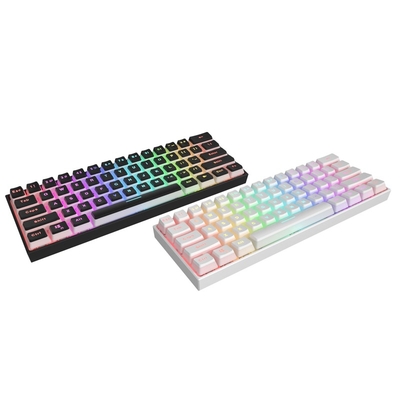 Anti-ghosting 60 key 87 104 108 see through RGB PBT double shot injection pudding backlit key top set for mechanical gaming keyboard