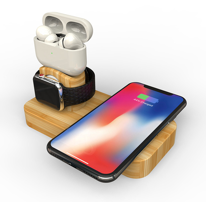 Tablet 2020 New Trending 4 in 1Tablet Desktop Smart Watch 3 Bamboo Wireless Fast Charging Stand for Airpods/Cell Phone